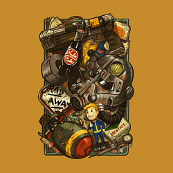 Свитшот хлопковый мужской Fallout swag, цвет: горчичный — фото 2