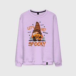 Свитшот хлопковый мужской Lets get spooky, цвет: лаванда