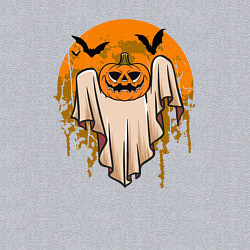 Свитшот хлопковый мужской Призрак хэллоуина, цвет: меланж — фото 2