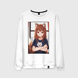 Свитшот хлопковый мужской Spice and Holo, цвет: белый
