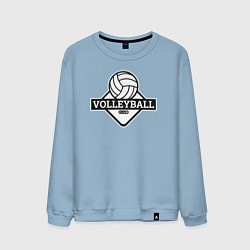 Свитшот хлопковый мужской Volleyball club, цвет: мягкое небо