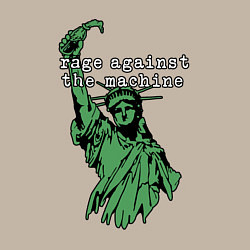 Свитшот хлопковый мужской Rage Against - statue of liberty, цвет: миндальный — фото 2