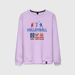 Свитшот хлопковый мужской USA volley, цвет: лаванда