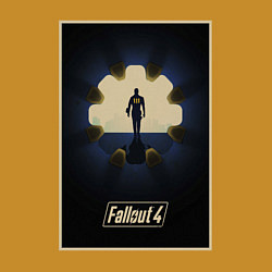 Свитшот хлопковый мужской Fallout 4 - vault door, цвет: горчичный — фото 2