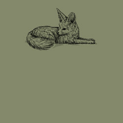 Свитшот хлопковый мужской Фенек лежит, цвет: авокадо — фото 2