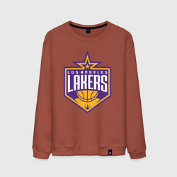 Свитшот хлопковый мужской Los Angelas Lakers star, цвет: кирпичный