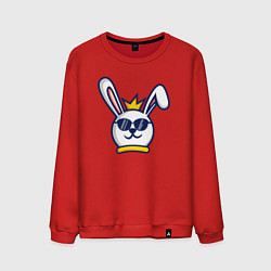 Свитшот хлопковый мужской Rabbit king, цвет: красный