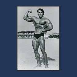 Свитшот хлопковый мужской Mister Schwarzenegger, цвет: тёмно-синий — фото 2
