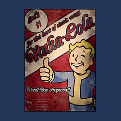 Свитшот хлопковый мужской Vault boy - nuclear cola, цвет: тёмно-синий — фото 2