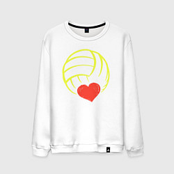 Свитшот хлопковый мужской Volley love, цвет: белый