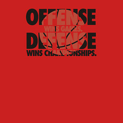 Свитшот хлопковый мужской Защита выигрывает чемпионаты, цвет: красный — фото 2