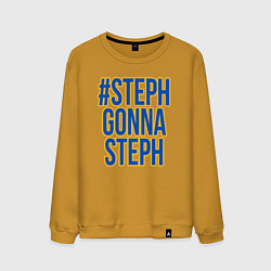 Свитшот хлопковый мужской Steph gonna Steph, цвет: горчичный