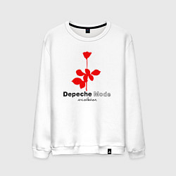 Свитшот хлопковый мужской Depeche Mode - Violator album logo, цвет: белый