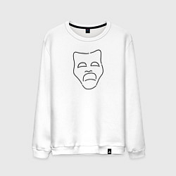 Мужской свитшот Театральная маска Грусти