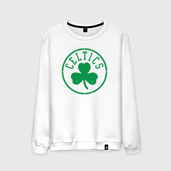 Свитшот хлопковый мужской Boston Celtics clover, цвет: белый