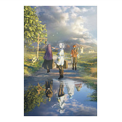 Свитшот хлопковый мужской Фрирен провожающая в путь, цвет: белый — фото 2