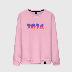 Свитшот хлопковый мужской 2024, цвет: светло-розовый