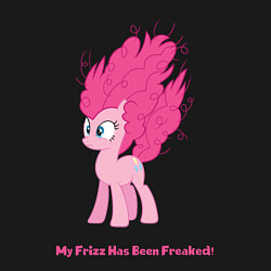 Свитшот хлопковый мужской Пинки Пай с гривой дыбом, цвет: черный — фото 2