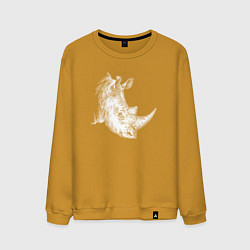 Мужской свитшот Портрет носорога