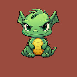 Свитшот хлопковый мужской Добрый дракон 2024 новый год, цвет: кирпичный — фото 2