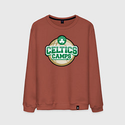 Свитшот хлопковый мужской Celtics camps, цвет: кирпичный