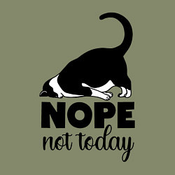 Свитшот хлопковый мужской Nope - not today, цвет: авокадо — фото 2