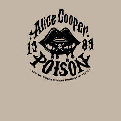 Свитшот хлопковый мужской Alice Cooper poison, цвет: миндальный — фото 2