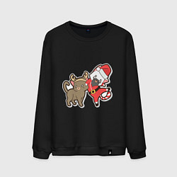 Мужской свитшот Новогодние котики