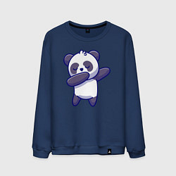 Свитшот хлопковый мужской Dabbing panda, цвет: тёмно-синий