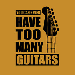 Свитшот хлопковый мужской Не может быть много гитар, цвет: горчичный — фото 2