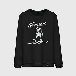 Свитшот хлопковый мужской Величайший Мухаммед Али, цвет: черный
