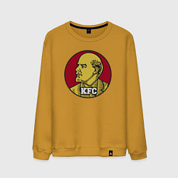 Свитшот хлопковый мужской Lenin KFC, цвет: горчичный