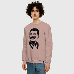 Свитшот хлопковый мужской Образ Сталина, цвет: пыльно-розовый — фото 2
