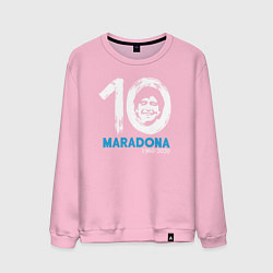 Свитшот хлопковый мужской Maradona 10, цвет: светло-розовый