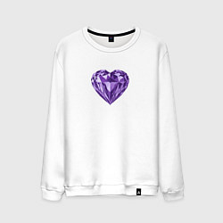 Мужской свитшот Фиолетовое алмазное сердце