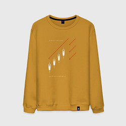 Свитшот хлопковый мужской Kraftwerk - Aerodynamica, цвет: горчичный