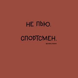 Свитшот хлопковый мужской Слово пацана Вовы: не пью спортсмен, цвет: кирпичный — фото 2