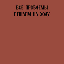 Свитшот хлопковый мужской Все проблемы решаем на ходу - цитата, цвет: кирпичный — фото 2