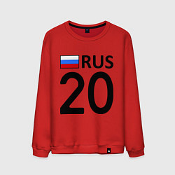 Свитшот хлопковый мужской RUS 20, цвет: красный
