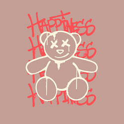Свитшот хлопковый мужской Teddy медвежонок happiness, цвет: пыльно-розовый — фото 2