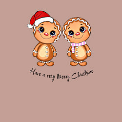 Свитшот хлопковый мужской Пряничные человечки, цвет: пыльно-розовый — фото 2