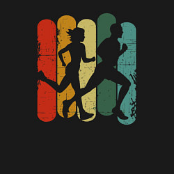 Свитшот хлопковый мужской Бегуны, цвет: черный — фото 2