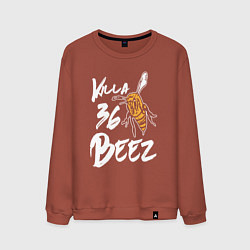 Свитшот хлопковый мужской Killa beez 36, цвет: кирпичный