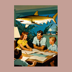 Свитшот хлопковый мужской Семейный вечер, цвет: пыльно-розовый — фото 2