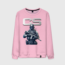 Свитшот хлопковый мужской Counter Strike - stormtrooper, цвет: светло-розовый