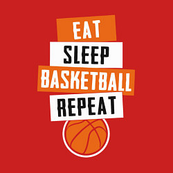 Свитшот хлопковый мужской Eat sleep basketball, цвет: красный — фото 2