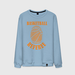 Свитшот хлопковый мужской Баскетбольный судья, цвет: мягкое небо