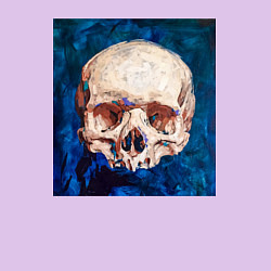 Свитшот хлопковый мужской Картина черепа, цвет: лаванда — фото 2