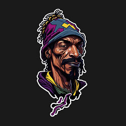 Свитшот хлопковый мужской Snoop dogg head, цвет: черный — фото 2
