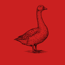 Свитшот хлопковый мужской Гусь в профиль, цвет: красный — фото 2